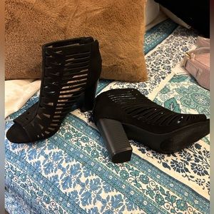 Justfab Gladiator block heel sandal